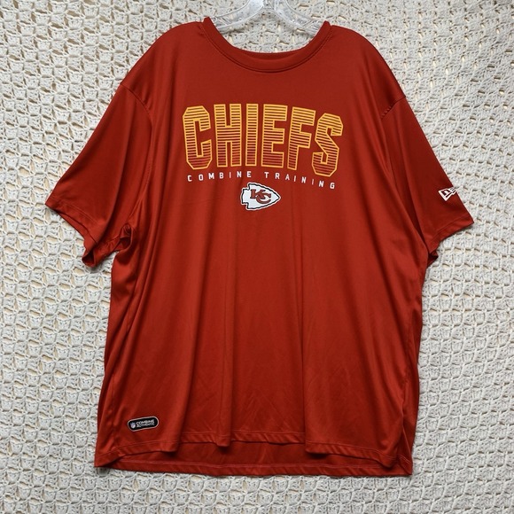 Kansas City Chiefs Men's T-Shirt Tee 2XL‎ Red New Era NFL Combine Authentic - Picture 7 of 9